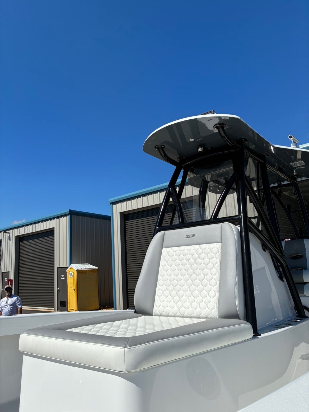 Helm seat & T-top · interior detail